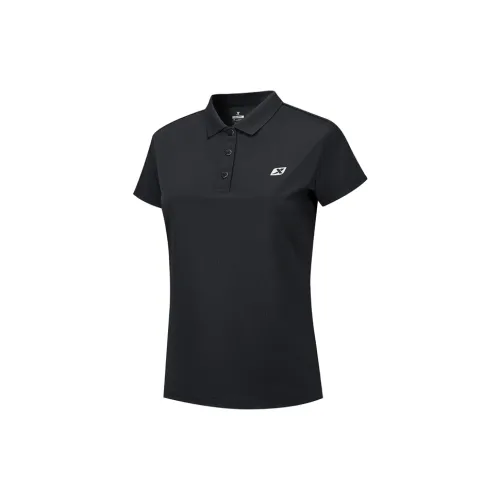 XTEP Polo Shirts Women's Jet Black