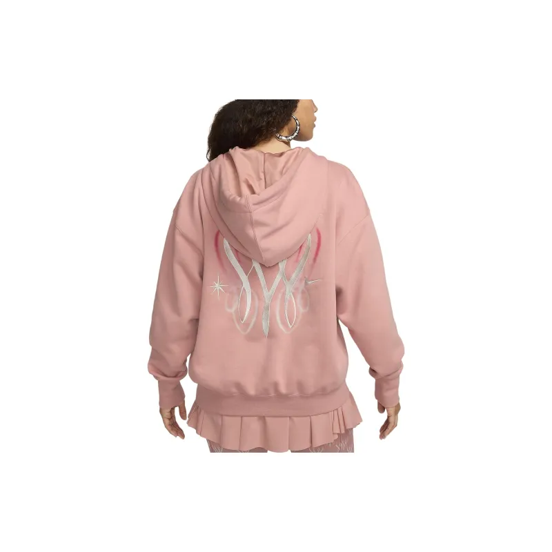 Nike Serena Williams Design Crew Women's Fleece Pullover Hoodie Sweatshirt Women's Rusty Pink-1