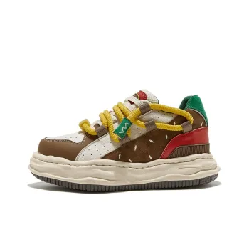 DVO Anti Slip Wear Resistant Low Top Skateboard Shoes Unisex Hamburger With French Fries