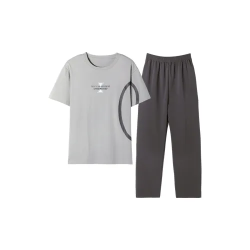 The Story Of The Flower Season Pajama Set Men's Silver