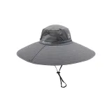 Adjustable Hat Band with Integrated Windproof Cord - Dark Gray