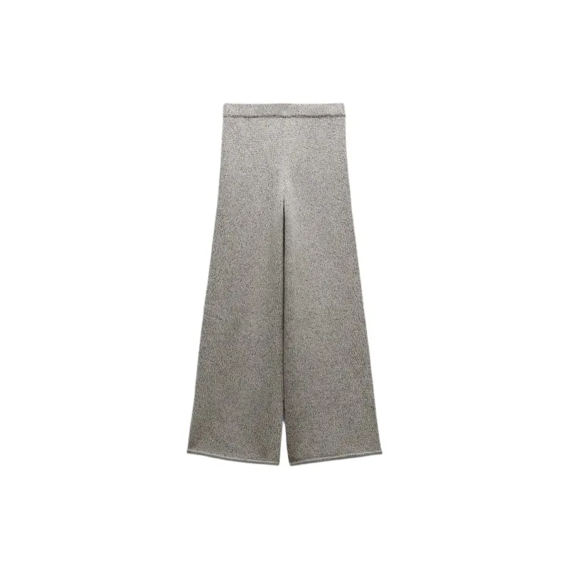ZARA Casual Pants Women's Zebra Print Brown Yellow-1