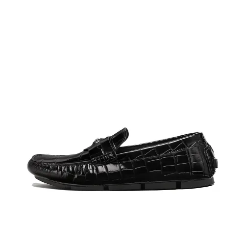 VERSACE Medusa Crocodile-effect Loafers