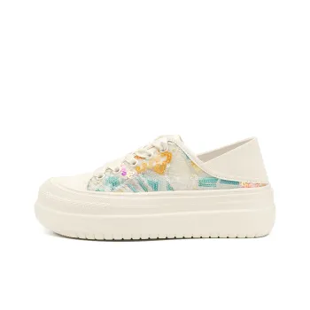 D FUSE SCANDINAVIA White Sneakers Low Top Skateboard Shoes Women's