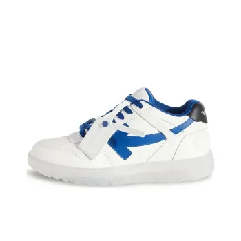 OFF WHITE Out Of Office Ooo Low Tops White Navy Blue