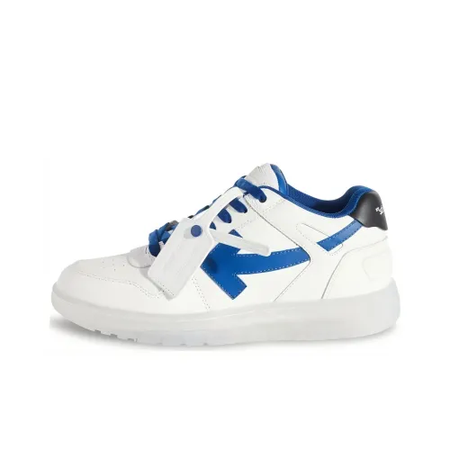 OFF-WHITE Out Of Office OOO Low Tops White Navy Blue