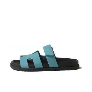 HERMES Chypre Slide Slippers Women's Blue