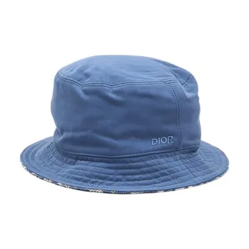DIOR Cotton Bucket Hats Men's Blue