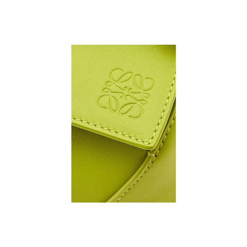 LOEWE Puzzle Cow Leather Handbag Shoulder Bag Crossbody Bag Small Size Women's Grass Green-6