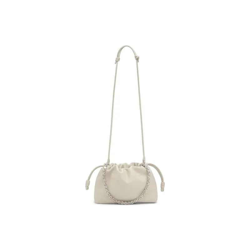 LOEWE Flamenco Sheepskin One Shoulder Crossbody Clutch Women's Sea Salt Color-6