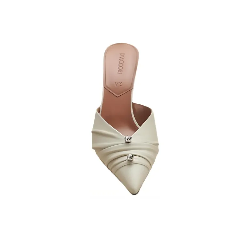 D'ACCORI Wrap-toe Slippers Women's White-2