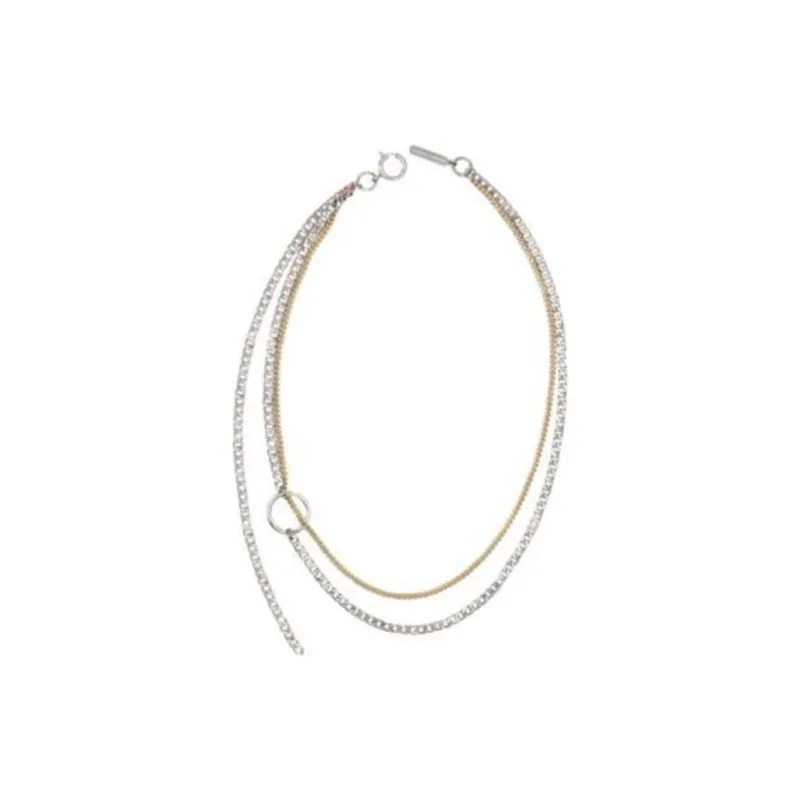 JUSTINE CLENQUET Brass, Palladium Plated, 24K Gold Plated Necklaces Women's Silver-0
