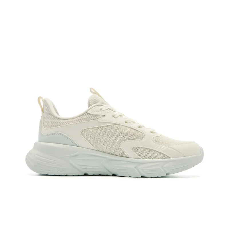 QIAODAN Cushioning Low Top Running Shoes Women's Beige Green-1