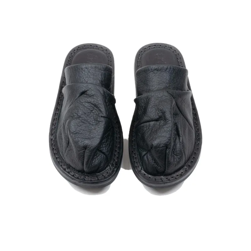 Trippen Wrap-toe Slippers Men's Black-2