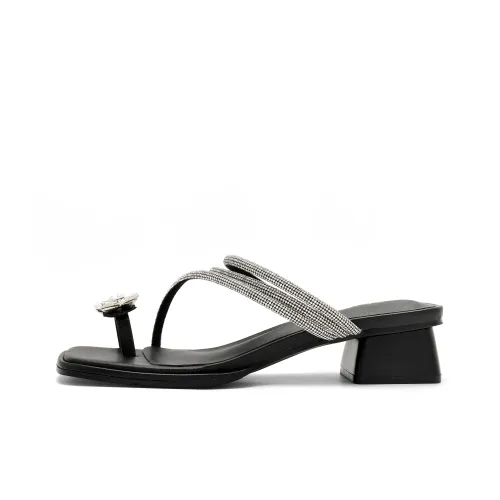 Senda Slide Slippers Women's Sticker Leather Shoes