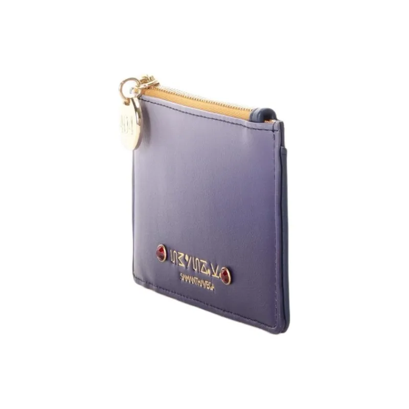SAMANTHA THAVASA HUNTER Encounter Collaboration Synthetic Leather Wallet Women's Blue Purple-2