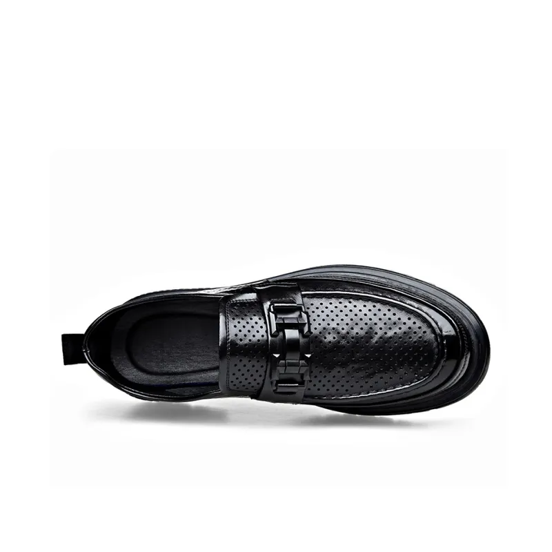 Romon Loafers Men Black Brown-14