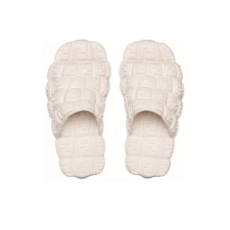 FENDI Cloud Rubber Sole Slide Slippers Men's Ecru-3