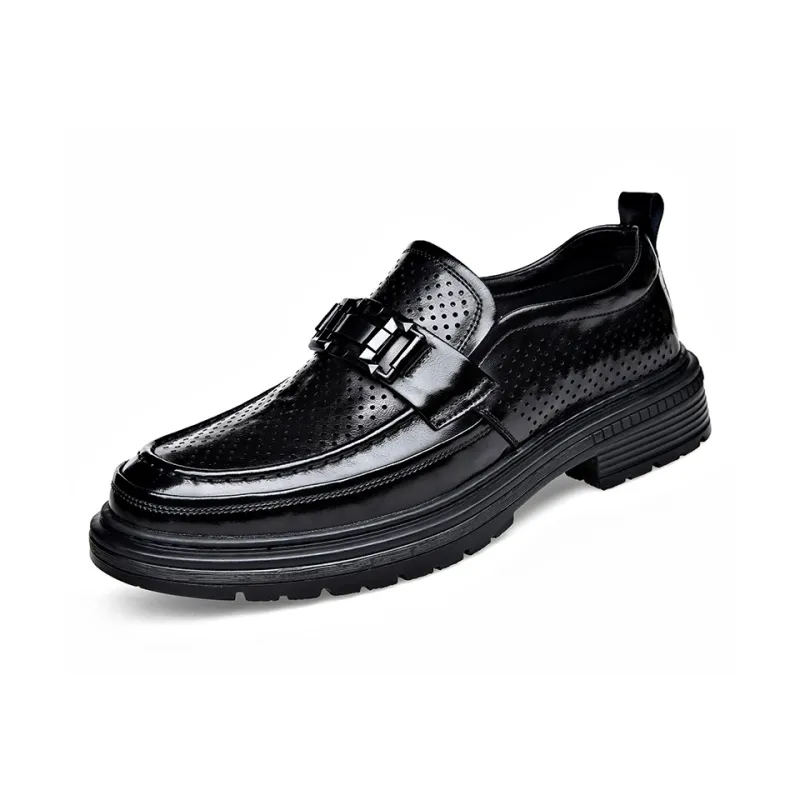 Romon Loafers Men Black Brown-13