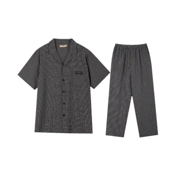 AUTUMNDEER Pajama Set Men's Black