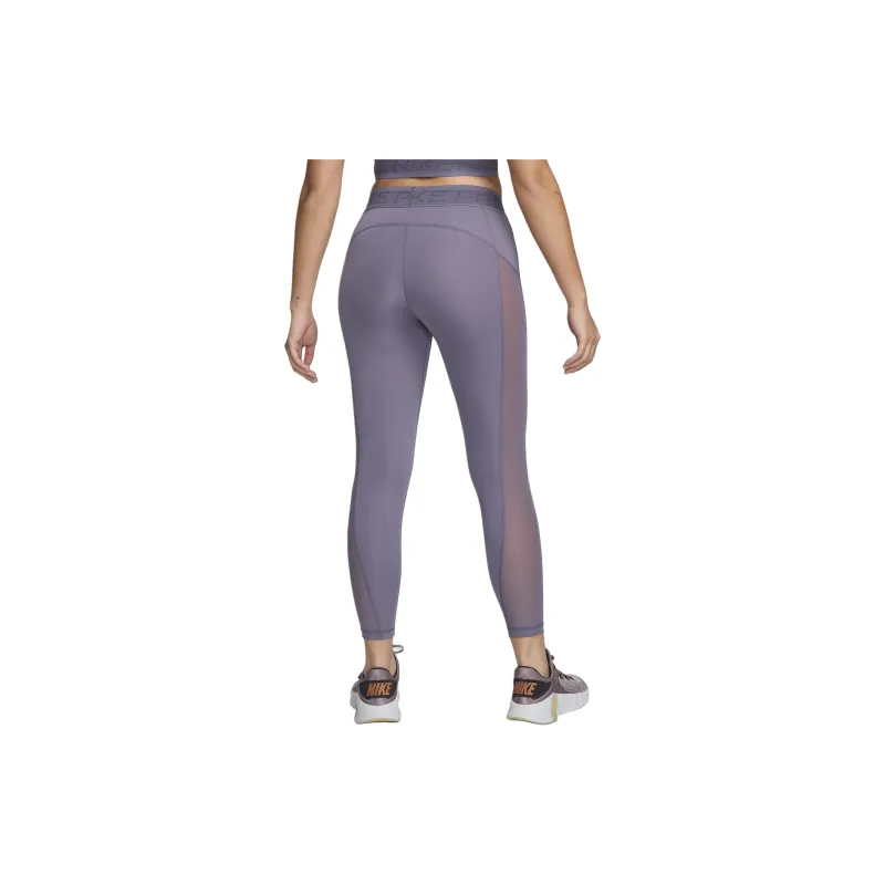 Nike Pro Women's Mid-Rise 7/8 Mesh-Paneled Leggings-1