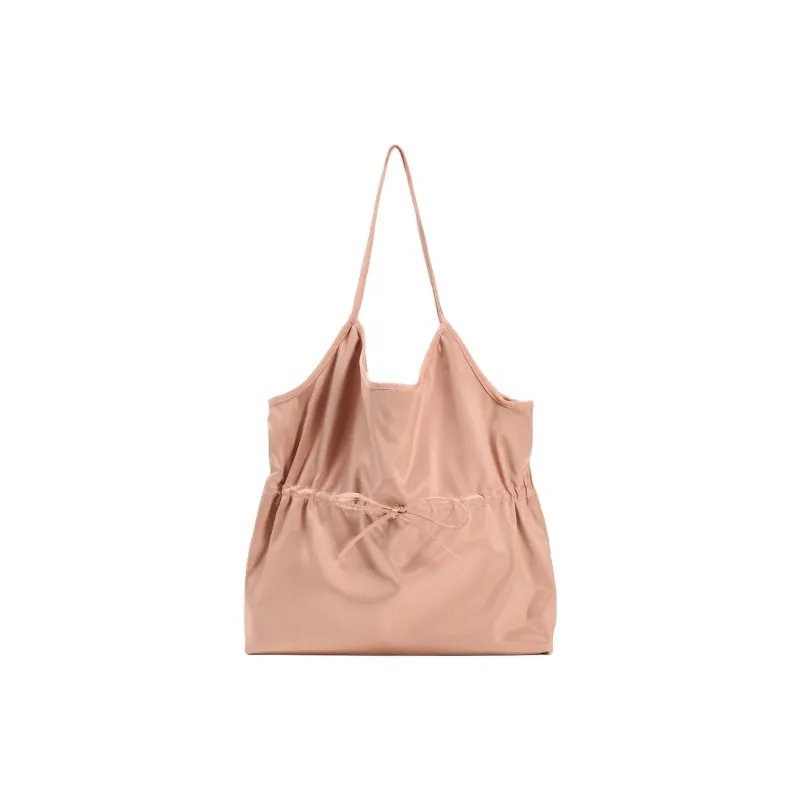 ZARA Blended Material One Shoulder Handbags Large Size Women's Pink-0