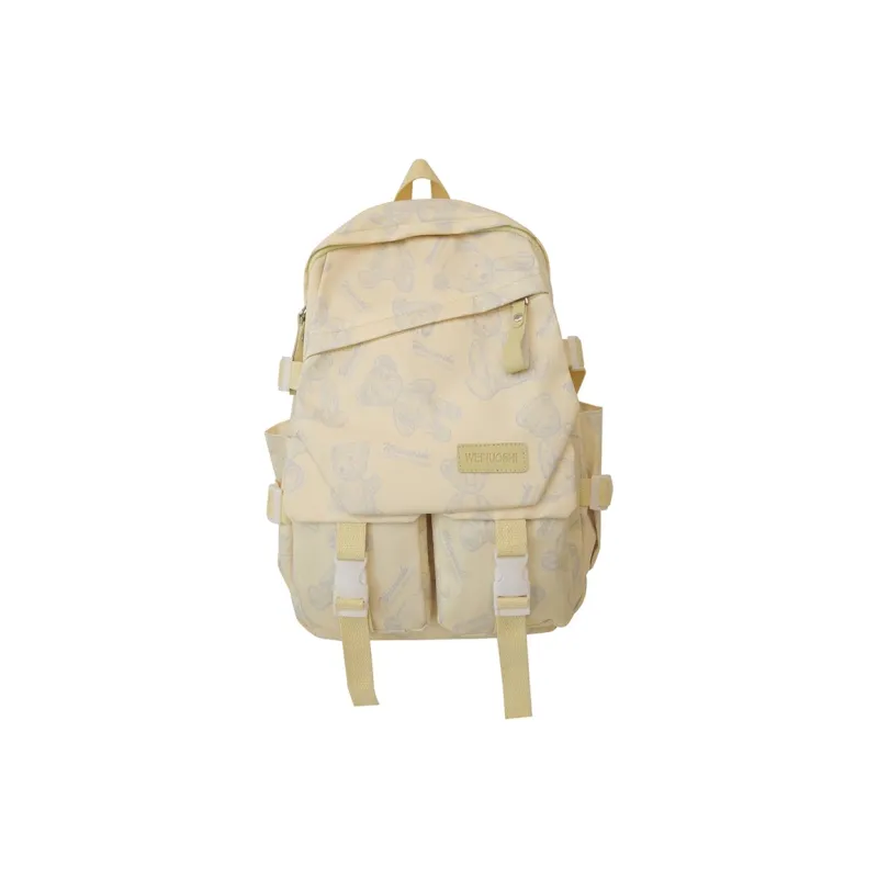 SWIMADE Nylon Backpack Unisex Yellow/Red/Black/White-0