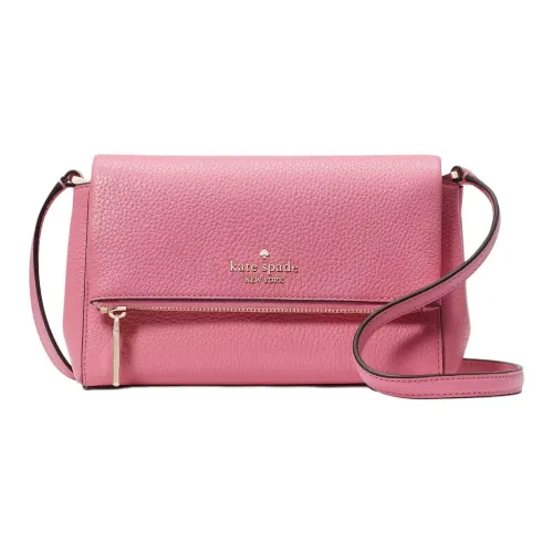 Kate Spade Litchi Grain Leather Shoulder Bag, Crossbody Bag Mini Women's Floral Pink