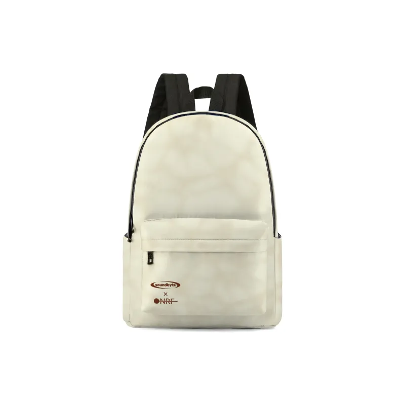 Soundbyte Polyester Students Backpack Regular Unisex Ecru-0