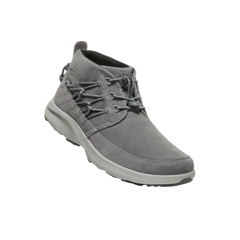 KEEN Uneek CHUKKA Cushioning Wear-Resistant Mid-Top Outdoor Shoes Men's Steel Gray-1