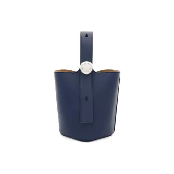 LOEWE Bucket Series Soft Cow Leather Bucket Bags Shoulder Bag Crossbody Bag Handbag Mini Women's Dark Blue