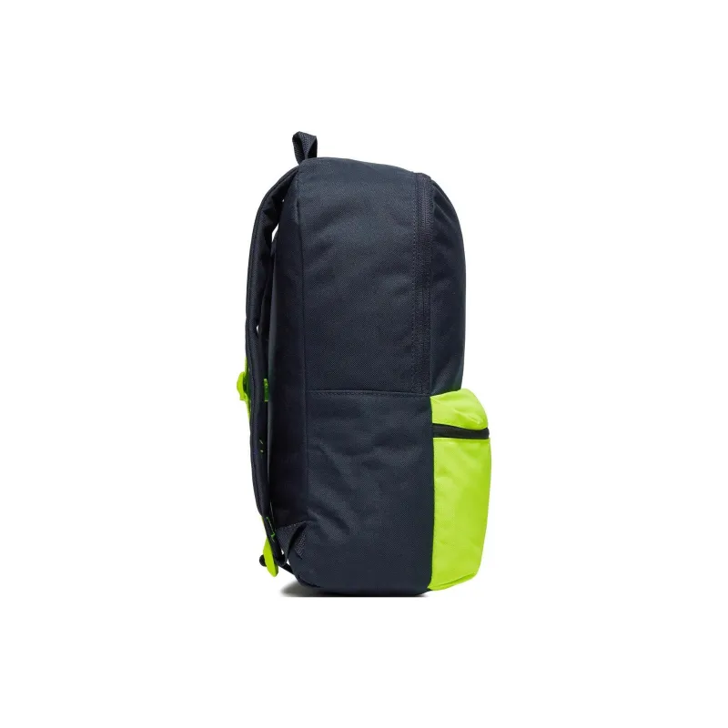 Adidas Recycled Polyester Backpack Large Size Men's Dark Blue With Neon Yellow Accents-1