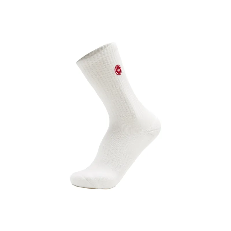 LiNing Mid Calf Socks Unisex 1 Pack White-0