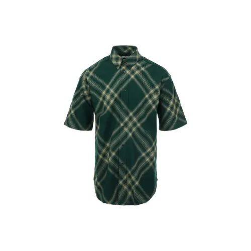 Burberry Shirts Men Dark Green