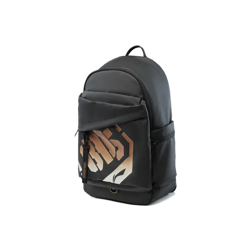 LiNing Polyurethane Backpack Unisex Black Gradient-1