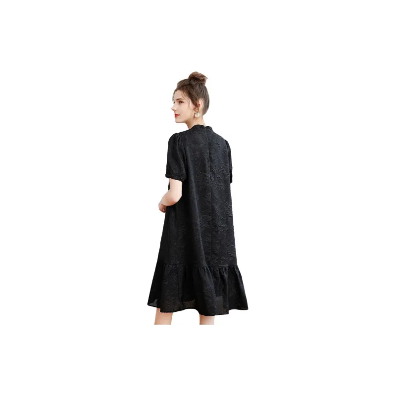 TOUCH Short Sleeved Dresses Women's Black-1