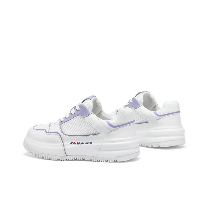 Kolumb Abrasion Resistant, Lightweight, Breathable, Waterproof Low Top Skateboard Shoes Women's White-19