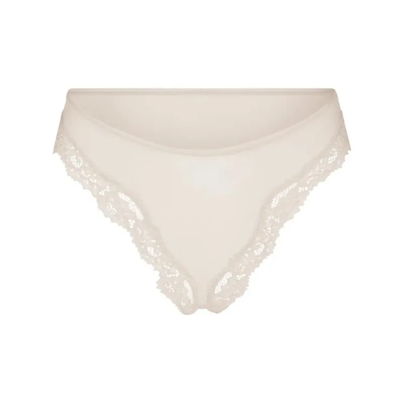 SKIMS FITS EVERYBODY LACE TANGA Underpants Women's 1 Pack STONE/Stone Color-0