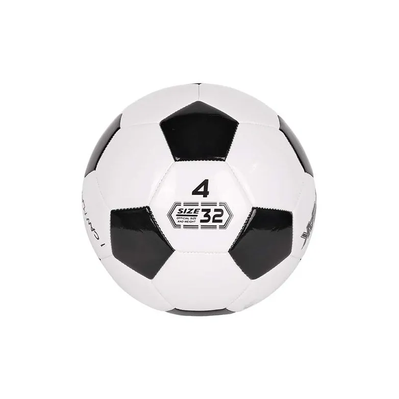 PEAK Size 4 Soccer PVC Machine Stitched Soccer Ball Unisex Black White-1