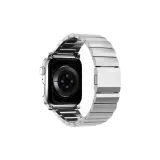 Silver-Stainless Steel One-Piece Magnetic Clasp Steel Band (Strap Only)