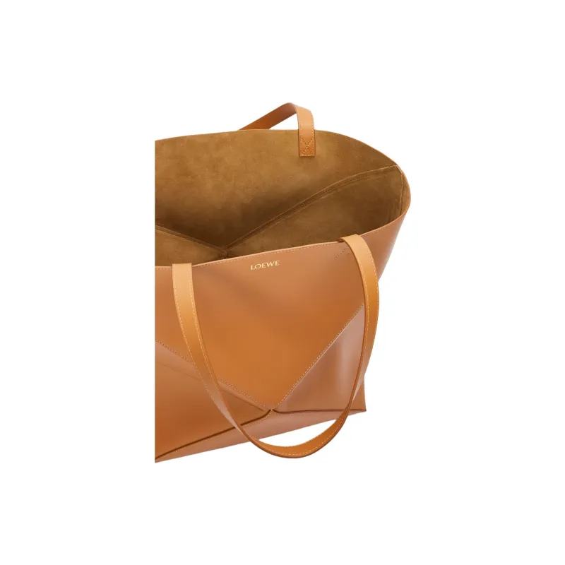 LOEWE Shiny Calfskin Tote Bag, Shopping Bag, Handbag Extra Large Men's Warm Desert-6