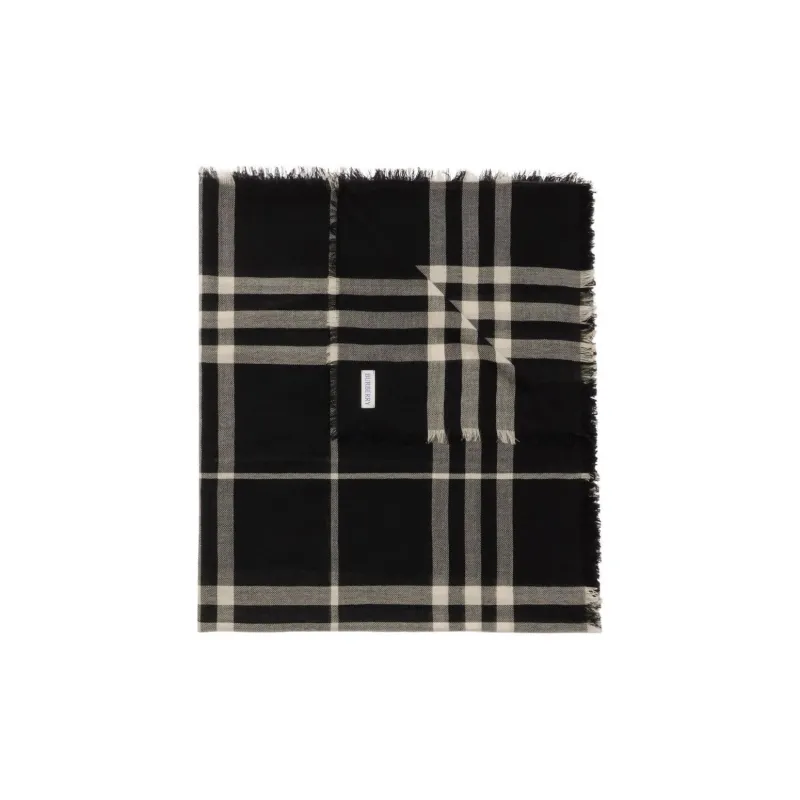 Burberry Check Wool Scarf-0