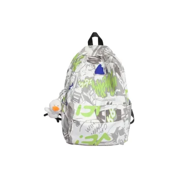 Barang Bear Nylon Backpack Regular Unisex Gray/White