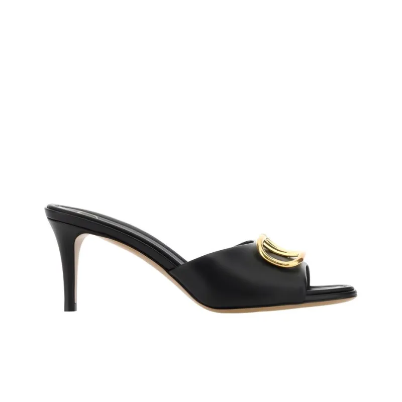Valentino Slide Slippers Women's Black-1