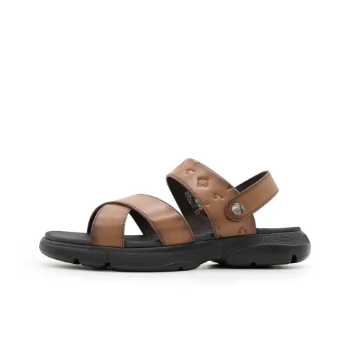 Satchi Beach Sandals Men Black, Coffee