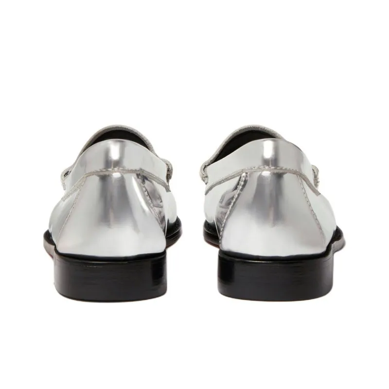 G.H. Bass & Co. Weejuns Penny Loafers Women's Silver-4