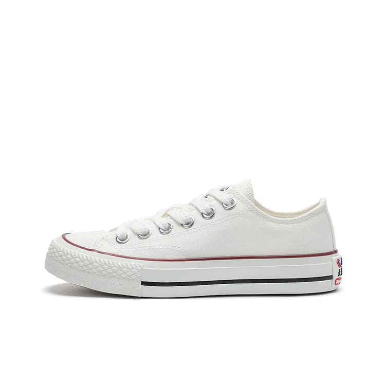 Dafu Leaps Forward Anti Slip Wear Resistant Breathable Lightweight Low Top Canvas Shoes Unisex White-0