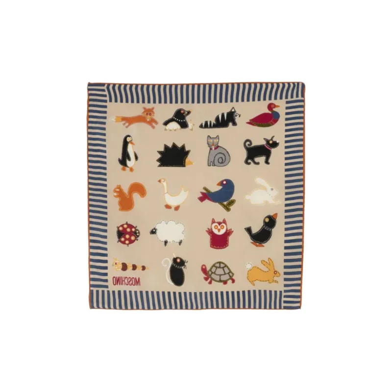 MOSCHINO Silk Silk Scarves Women's Light Beige-1