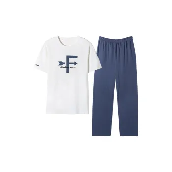 The Story Of The Flower Season Pajama Set Men's White