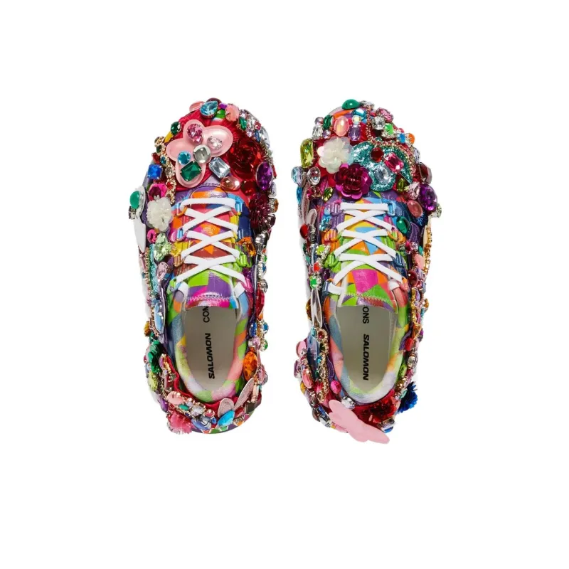COMME DES GARCONS x SALOMON SR811 Embellished Platform Anti-Slip Wear-Resistant Low-Top Casual Shoes Women's Multicolor-2